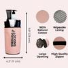 Bag-all Toiletry Bag for Lotions | Travel Skincare Bags | Sunscreen Bags for Traveling | Skincare Case for Travel | Round Makeup Bag | Pink/Blush view 4