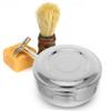 Hohopeti Stainless Steel Shaving Bowl Lid for Effortless Creation Shaving Soap Holder for Men Grooming and Salon Use view 4