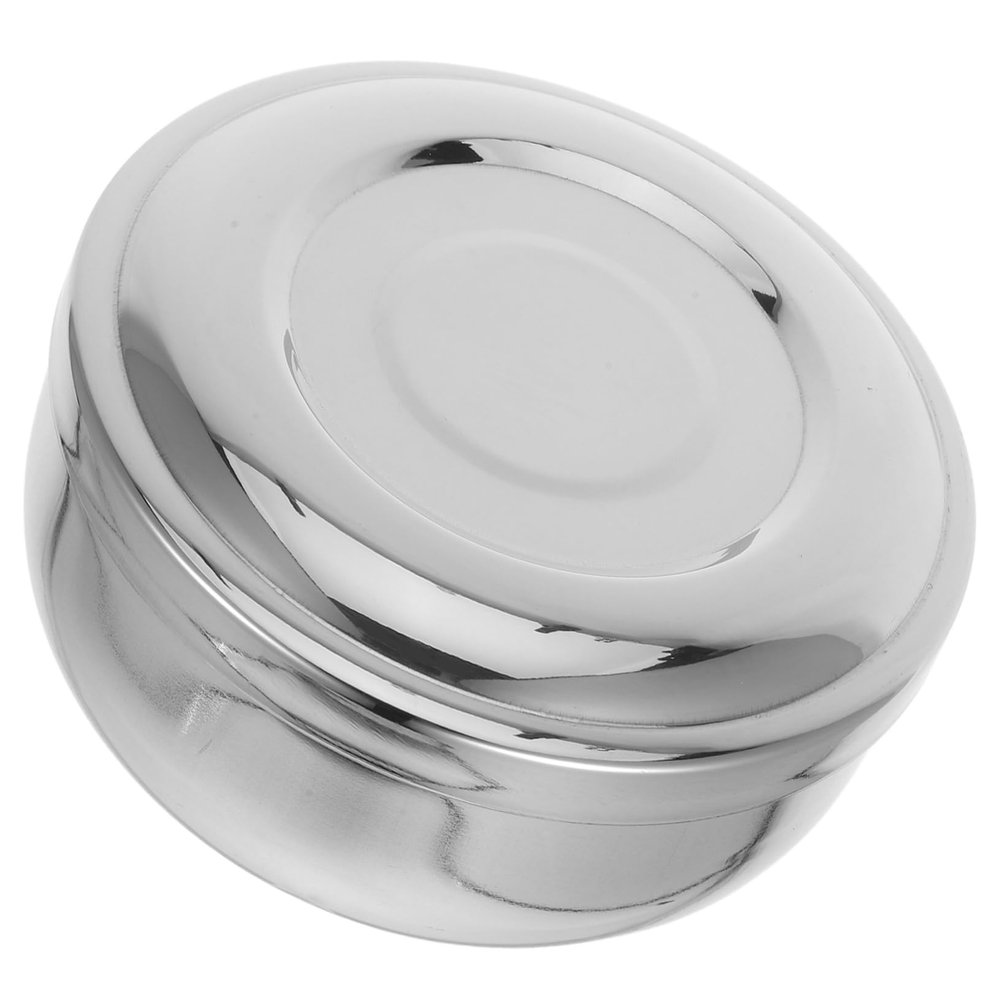 FELTECHELECTR Stainless Steel Shaving Bowl with Lid for Men Brush Shaving Dish Barber Beard Wet Shave Cup Bowl