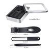 ADOCARN 3pcs Stainless Steel Nail Clippers Set Case Wide Jaw Toenail Clippers Manicure Pedicure Kit Grooming Tools view 2