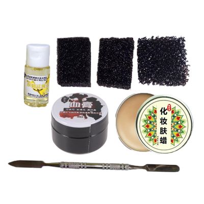HONMEET 7pcs Halloween Makeup Skin Wax Realistic and Wounds Includes Wax Fake Spatula and Stipple Sponge for Special Effects Makeup