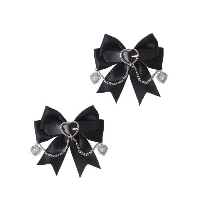 MOAIYU Halloween Heart Bows Hair Accessory Delicate Hair Clip Hair Decoration for Daily Wear and Special Occasion