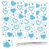 3 Sheets Rhinestone Stickers Self Adhesive Rhinestones Gems for Face Eyes Makeup Hair Body Stick on Rhinestones Stickers for Valentine Festival Decal Decor(Aqua Blue) view 1