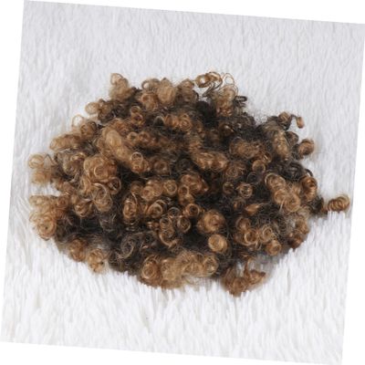 SOESFOUFU Fake Hair Fluffy Hair Bun Accessories for Women Hairball Head Decoration Caterpillar Wig for Girls Golden Color Updo Volume Hairpiece