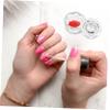 3pcs Crystal Glass Nail Art Dish Cup with Lid for Mixing view 4