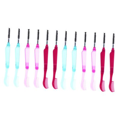 HONMEET 12pcs Folding Eyelash Combs and Brow Brushes for Precise Eyelash Separation and Eyebrow Grooming Random Colors Easy to Clean Compact Design for Travel Use