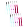 PLAFOPE 12pcs Folding Eyelash Brow Comb Ergonomic Design for Easy Gripping for Eyelash Separation and Makeup Application Random Colors view 1