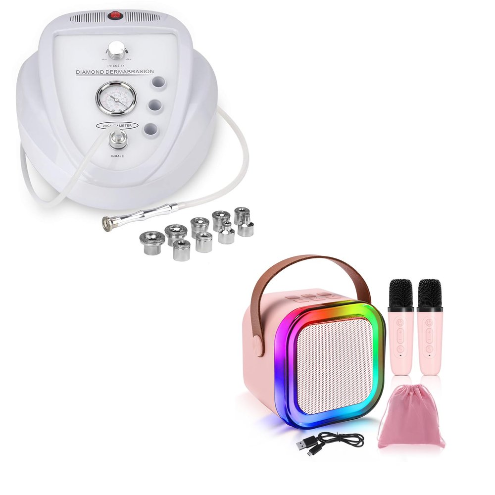 Upgraded Diamond Microdermabrasion Machine with Mini Karaoke Machines for Kids