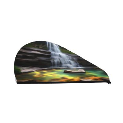 DLXW Waterfall Views Microfiber Hair Towel Wet Hair Bandana Dry Hair Wrapped Towel Anti-frizz Quick Drying Suitable for All Hairstyles