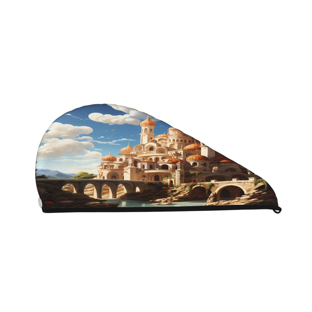 DLXW Anime Castle Sky Microfiber Hair Towel Wet Hair Bandana Dry Hair Wrapped Towel Anti-frizz Quick Drying Suitable for All Hairstyles