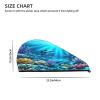 DLXW Submarine Coral Rays Microfiber Hair Towel Wet Hair Bandana Dry Hair Wrapped Towel Anti-frizz Quick Drying Suitable for All Hairstyles view 4