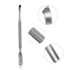 HONMEET 3pcs Stainless Steel Double-ended Nail Cuticle Pusher for Dead Skin Removal Professional Manicure Tool for Safe Nail Cleaning and Exfoliating Ergonomic Design for Personal and view 3