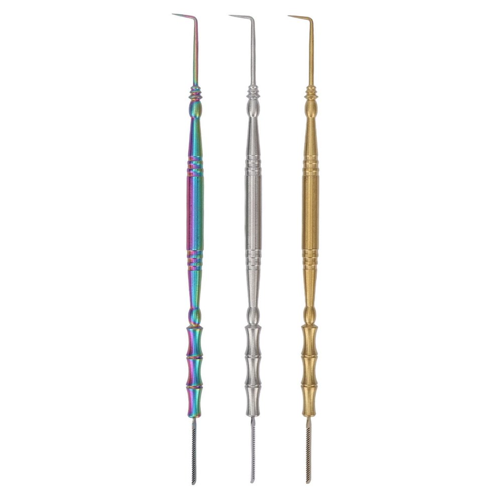 3 Pcs Lash Lift Perm Tool, Lash Separator Tint Tool, Multi Color Eyelash Tint Rods Kit, Bamboo Knots, Perming Curling Extensions, for Lash Perming Brush Lash Lift Comb