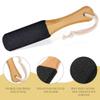 QUANANTANG Foot File, Foot Files for Hard Skins, 2 Pieces of Rasp Exfoliating for Pedicure with Wooden Handle for Hard Skins, Beech Wood and Premium Silicone view 2