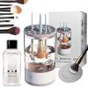 Cosmetic Brush Cleaner, The Brush Cleaner, Makeup Brush Cleaner, Automatic Spinning Cosmetic Tool for Deep Cleaning All Types of Brushes Set (White, Plug-in) view 1