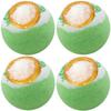 KASTU Green Tea Coarse Salt Bath Bombs Balls,4-Pack Gift Set,Moisturizing Dry Skin,Fizzy Spa,Relaxation,Self Care,Relaxing,Bubble Bath Bomb Idea for Men Women view 1