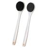 Back Bath Brush, Curved Long Handle Shower Brush, Long Handle Back Smear Brush, Bamboo Charcoal bristles are Used to Clean and exfoliate The Body and Maintain The Skin, (Black 2-Piece) view 1