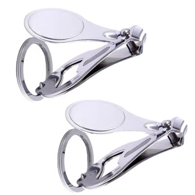 2 PCS Nail Clipper Keychain Professional Fingernail Clipper Nail Cutter Bottle Opener Keychain Stainless Steel Toenail Clipper Cutter for Men Women