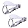 2 PCS Nail Clipper Keychain Professional Fingernail Clipper Nail Cutter Bottle Opener Keychain Stainless Steel Toenail Clipper Cutter for Men Women view 1