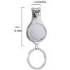 2 PCS Nail Clipper Keychain Professional Fingernail Clipper Nail Cutter Bottle Opener Keychain Stainless Steel Toenail Clipper Cutter for Men Women view 2