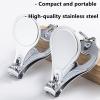 2 PCS Nail Clipper Keychain Professional Fingernail Clipper Nail Cutter Bottle Opener Keychain Stainless Steel Toenail Clipper Cutter for Men Women view 3