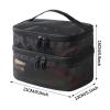 Double Layer Big Makeup Bag Travel Cosmetic Case Makeup Organizer Bag, Portable Double Zipper Mesh Makeup Bag, White view 2