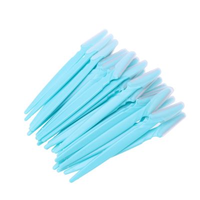 MUSISALY 30pcs Portable Stainless Steel Eyebrow Razors Protective Cover for Women Simple Facial Trimmers for Makeup and Grooming