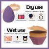 1 Pieces Foundation Brushes,3 Pieces Set of Makeup Sponges Foundation Beauty Sponge Blending Wet and Dry Make Up Applicator Cosmetic Concealer Face Brush Eyes Sticks Powder Puff With Handle (purple) view 2