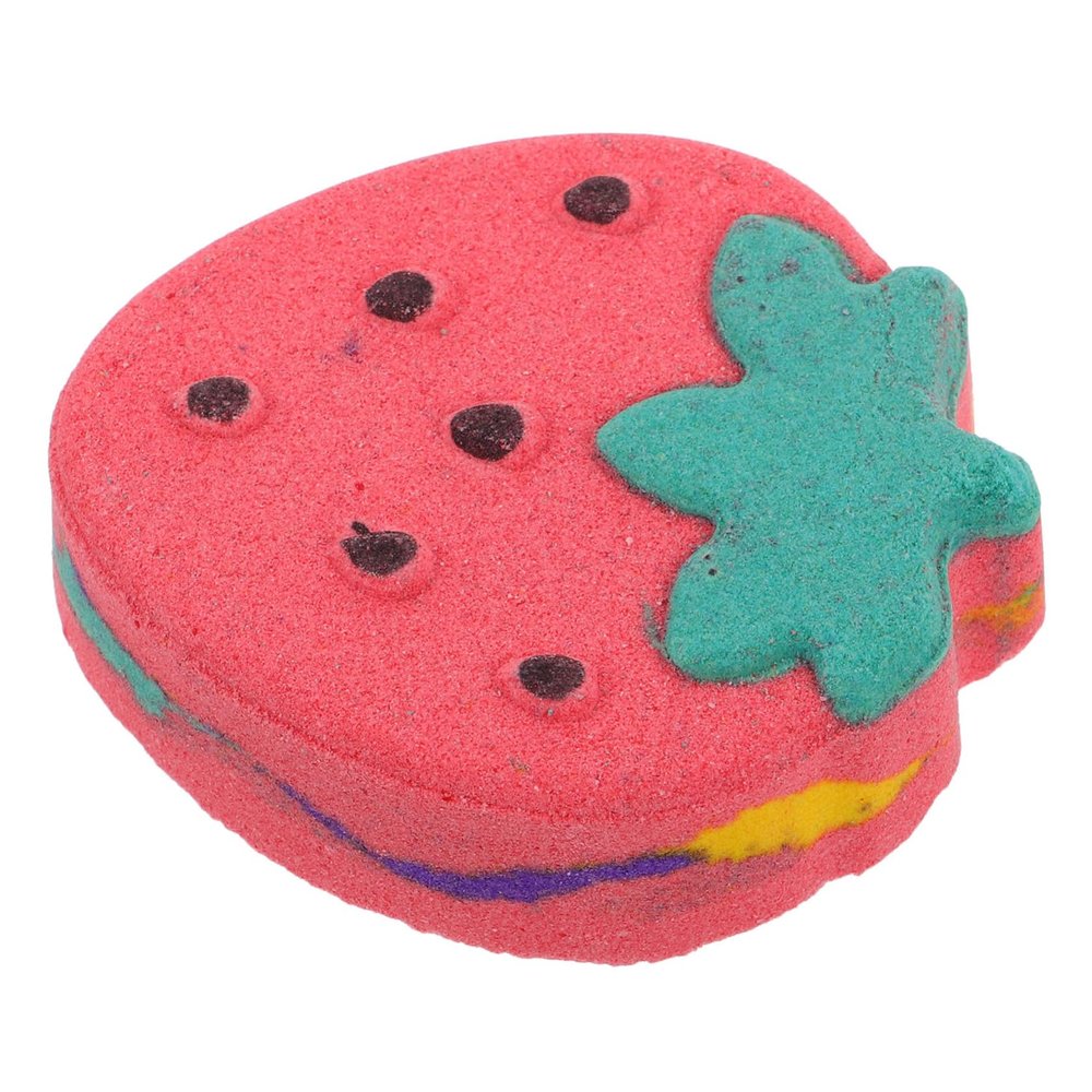 FOYTOKI Lovely Strawberry Bath Multi-Function Foaming Bath Accessory for Women Natural Essential Oils for Relaxation Moisturizing Relief Valentine Day