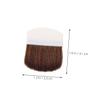 AUTSUPPL 3pcs Mini Flat Powder Makeup Brush Half Short Handle Cosmetic Tool for Liquid Powder Foundation Portable Makeup Brushes for Women Girls for Daily Use Travel view 2