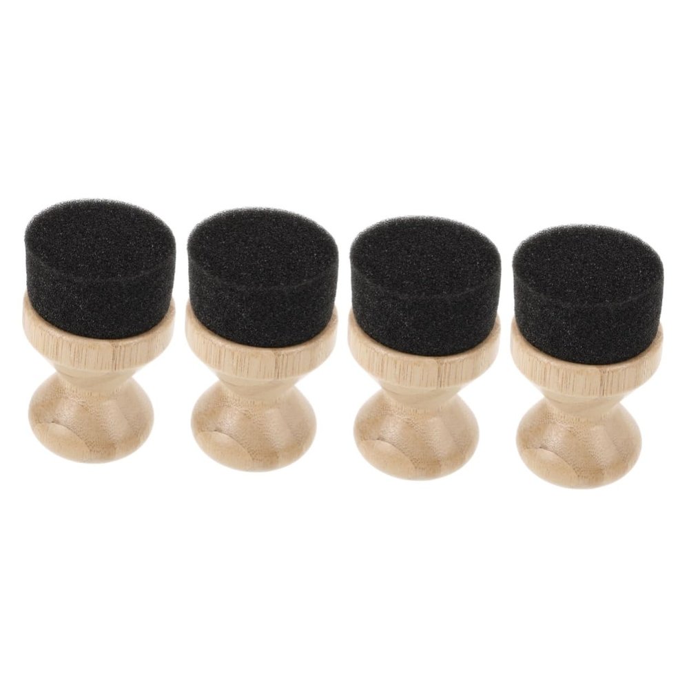 Levemolo 4pcs Wood Cutting Board Oil Applicator Ergonomic Handle Kitchen Wax Sponge Tool for Smooth Finish Reusable Oil and Wax Applicator for Utensils
