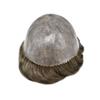 Toupee for Men's Hair Replacement System - Full Injected PU Durable Skin Wig - Soft Human Hair Piece - Grey 7"x10" #520 Light-Med Brown+20% Gray-120% Medium Light to Medium view 3