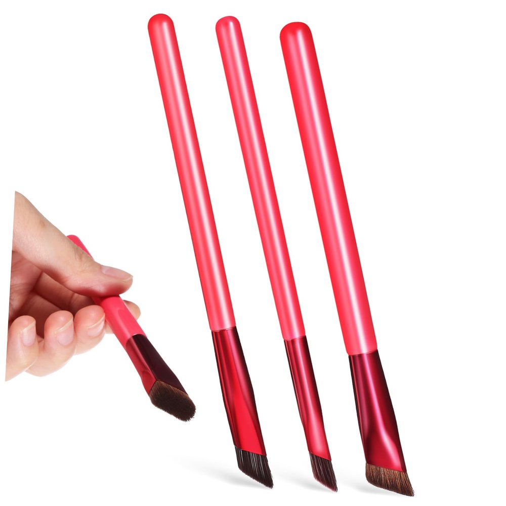 LALADEFIEE Travel Makeup Brush for Eyebrows 3 Pcs Brow Brush Set Ideal for Natural Wild Eyebrows