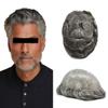 LOVIN HAIR Toupee For Men Human Hair Piece Replacement Systems Full Injected Pu Mens Toupee Durable Thin Skin Pu Hair System for men 6x9" #1B70 Off Black+70% Gray-120% Medium Light to Medium Density view 1
