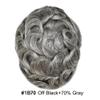 LOVIN HAIR Toupee For Men Human Hair Piece Replacement Systems Full Injected Pu Mens Toupee Durable Thin Skin Pu Hair System for men 6x9" #1B70 Off Black+70% Gray-120% Medium Light to Medium Density view 2