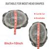 LOVIN HAIR Toupee For Men Human Hair Piece Replacement Systems Full Injected Pu Mens Toupee Durable Thin Skin Pu Hair System for men 6x9" #1B70 Off Black+70% Gray-120% Medium Light to Medium Density view 4