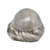 Toupee for Men's Hair Replacement System - Full Injected PU Durable Skin Wig - Soft Human Hair Piece - Grey 7x10 #460 Medium Brown+60%Gray-120%Medium Light to Medium Density view 3