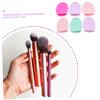 LALADEFIEE Brush Egg Makeup Brush Cleaner 6pcs Silicone Makeup Brush Pad Brush Cleaning Mat view 4