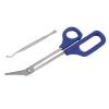 Toenail Scissors, Ergonomic Toe Nail Clippers Ingrown Toenail File Long Handled Toenail Scissors Nail Scissors Curved for Elderly Pregnant Woman (L) view 4