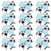 12PCS Soccer Bows 8" Soccer Cheer Bow Large Girls Hair Bows Cheerleading Bows Bulk Elastic Band Ponytail Holder for Teen College Football Competition-White Blue view 1