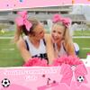 12PCS Soccer Bows 8" Soccer Cheer Bow Large Girls Hair Bows Cheerleading Bows Bulk Elastic Band Ponytail Holder for Teen College Football Competition-Pink view 2