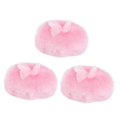 MUSISALY 6pcs Plush Powder Puff for Talcum and Prickly Heat and Safe for Delicate Bowknot Design for Body Use