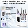 3 IN 1 Electric Makeup Brush Cleaner,Automatic Makeup Brush Cleaner with Makeup Brush Dryer,Portable USB Deep Cleaning for All Size Beauty Makeup Brush Set,Blush Brush,Sponges view 3