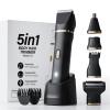 Electric Razors for Women, Valentines Day Gifts 5-in-1 Wet/Dry Bikini Trimmer with USB Charge Dock, Deluxe Facial Hair Removal, Wet/Dry Body Shaver for Nose Eyebrows Beard Underarm Leg Arm (Black) view 1