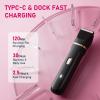 Electric Razors for Women, Valentines Day Gifts 5-in-1 Wet/Dry Bikini Trimmer with USB Charge Dock, Deluxe Facial Hair Removal, Wet/Dry Body Shaver for Nose Eyebrows Beard Underarm Leg Arm (Black) view 3