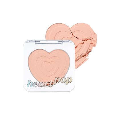 ETUDE Heart Pop Duo Blush, Milky Pink Cheek Colors, Natural Glow & Glossy Finish, Layering Formula, Compact 0.2 oz Milk Drizzle