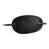Leather Hair Barrette - Hair Clip with Stick, Hair Barrette, Oval Shape Faux Leather Hair Barrette | Leather and Stick Hair Slide Hair Pins Ponytail Holders Hair Accessories for Women Girls view 1
