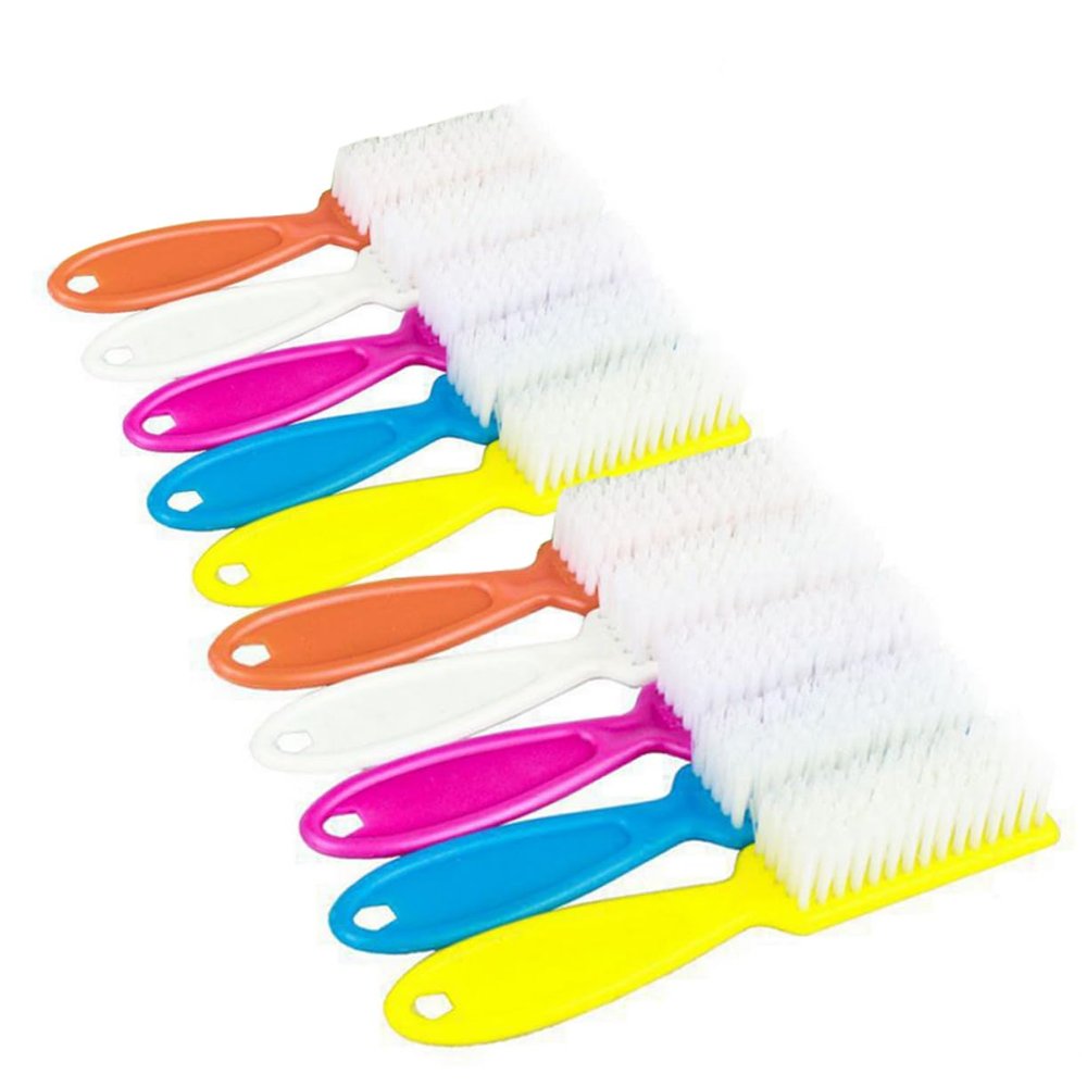 10 Pcs Pro Nail Scrub Brushes Fingernail Scrubber Nails Cleaner with Long Handle Assorted Color