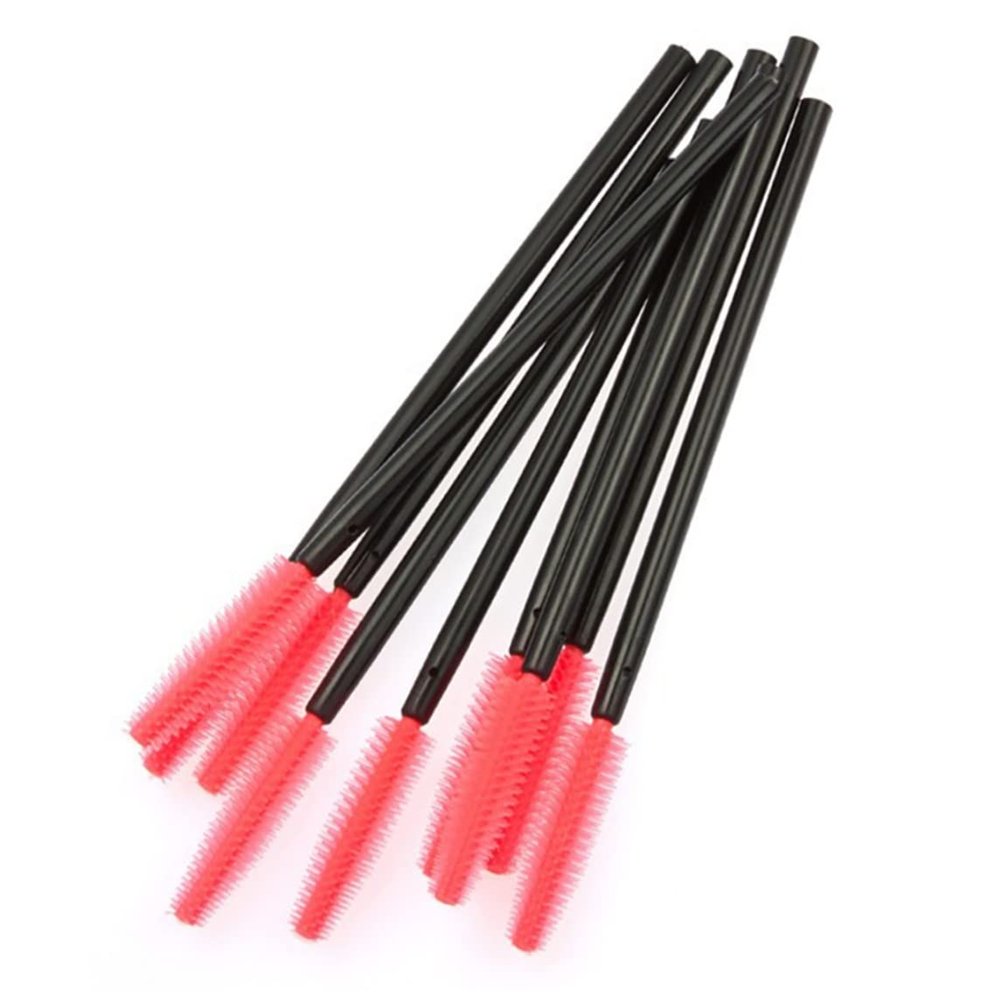 50PCS/PACK Disposable Silicone Eyelash Brush Mascara Wands Applicator Eyebrow Brush Eyelash Extension Supplies Makeup Tools(Tower Shape)