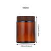 2 Packs 150ml /5 Oz Empty Amber Glass Jars Cosmetic Jar with Black Grain Lid and Inner Liner Refillable Cosmetic Makeup Face Mask Facial Cream Balm Lotion Storage Container Craft Candle Making view 3